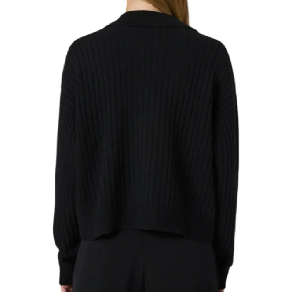 NWT French Connection Vhari Collar Long Sleeve Jumper Black L